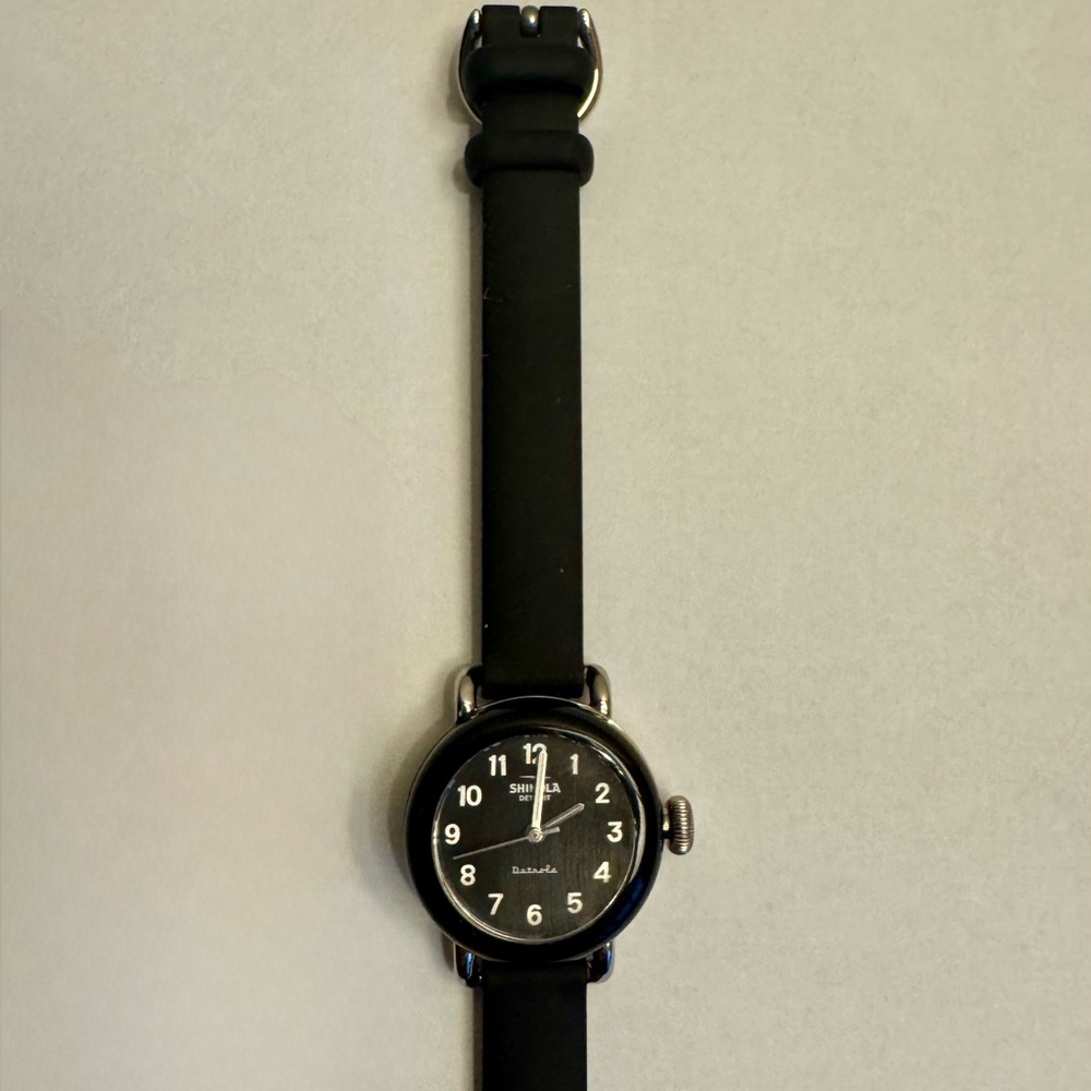 Brand New Shinola 25mm Pee Wee Black Analog Watch